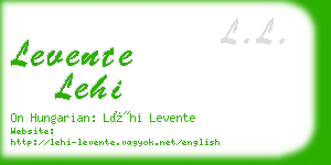 levente lehi business card